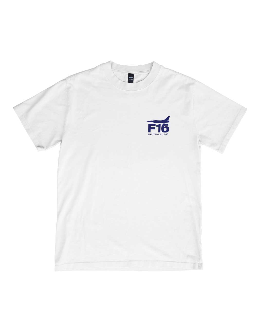 18 polera blanca VIPER-CHILE con logo F-16 frontal